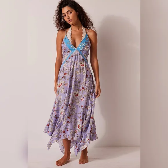 chinese dress ladies Free People Womens There She Goes Printed Maxi Black Combo SM (Women's 4-6)  One Size at Amazon Women's Clothing store